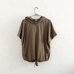 Aether 2 Small Olive Short Sleeve Hooded Pullover